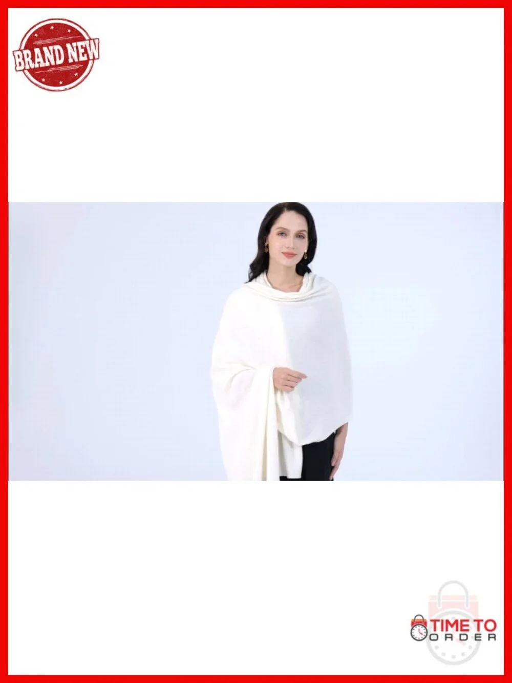 100% Cashmere Extra Large Wrap Scarf Stole Shawl for Women Travel